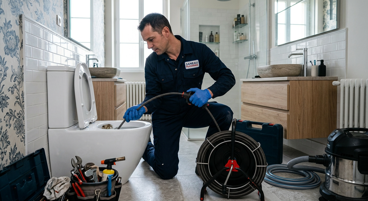 débouchage WC furet électrique Vert-Saint-Denis