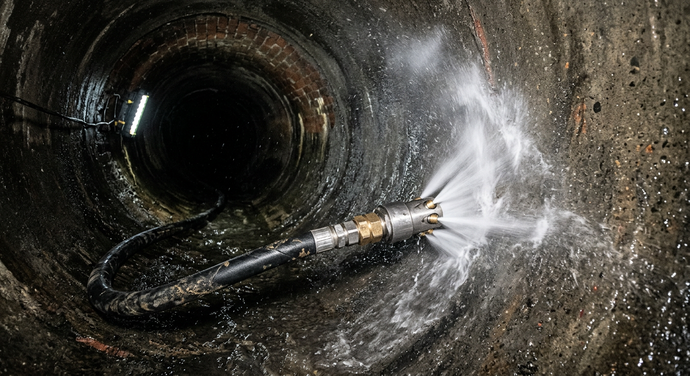 hydrocurage haute pression canalisation Vert-Saint-Denis